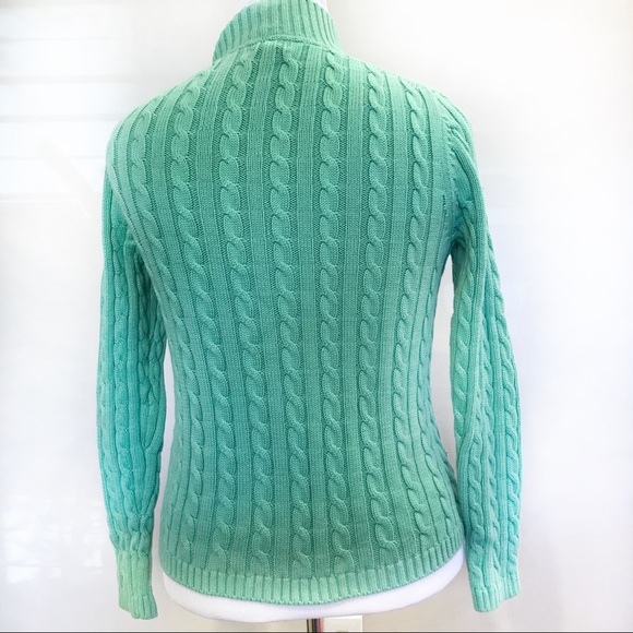 LLBean Women's Double L Cotton, Zip Front Cardigan - Size Medium - Picture 4 of 6